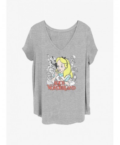 Discount Disney Alice In Wonderland Group Girls T-Shirt Plus Size $13.87 T-Shirts