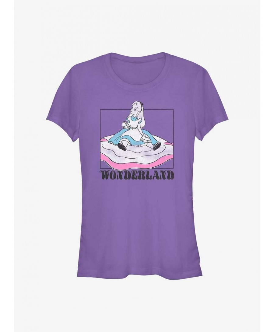 Hot Sale Disney Alice in Wonderland Soft Pop Wonderland Girls T-Shirt $12.20 T-Shirts