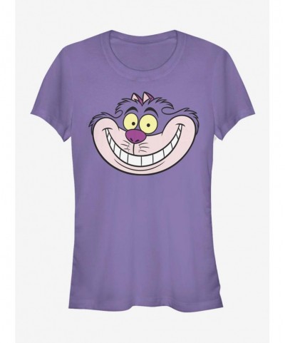 Pre-sale Disney Alice In Wonderland Cheshire Big Face Girls T-Shirt $8.47 T-Shirts