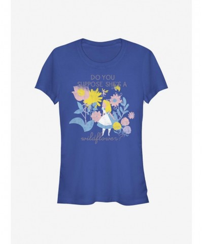 Cheap Sale Disney Alice In Wonderland Wildflower Girls T-Shirt $7.72 T-Shirts