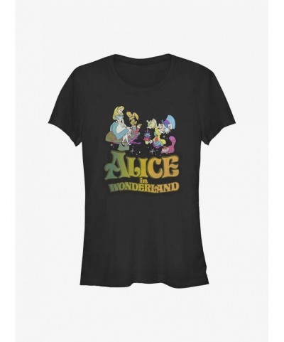 Low Price Disney Alice In Wonderland Trippy Girls T-Shirt $10.71 T-Shirts