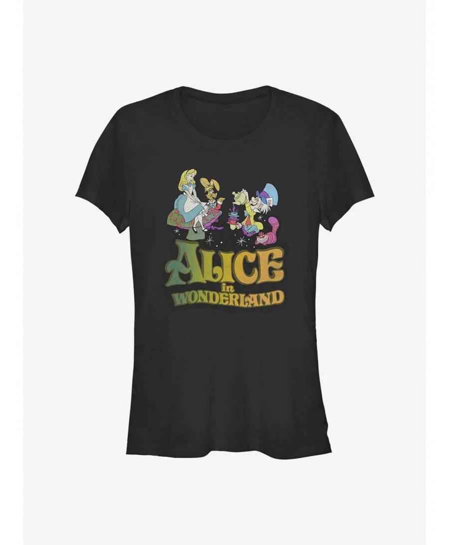 Low Price Disney Alice In Wonderland Trippy Girls T-Shirt $10.71 T-Shirts