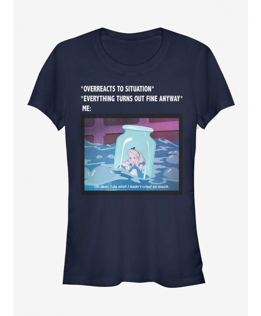 Bestselling Disney Alice In Wonderland Anxiety Meme Girls T-Shirt $7.47 T-Shirts