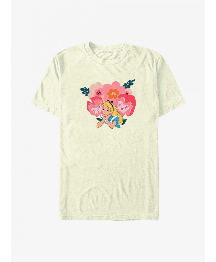 Limited-time Offer Disney Alice In Wonderland Talking Flowers T-Shirt $11.47 T-Shirts