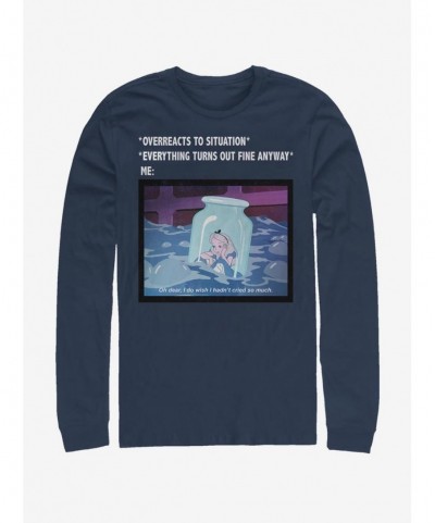 Limited Time Special Disney Alice In Wonderland Anxiety Meme Long-Sleeve T-Shirt $13.49 T-Shirts