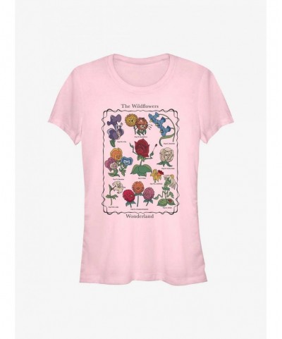 Huge Discount Disney Alice in Wonderland Wildflowers Chart Girls T-Shirt $9.71 T-Shirts