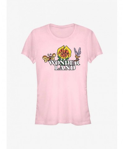 New Arrival Disney Alice In Wonderland Flower Logo Girls T-Shirt $8.72 T-Shirts