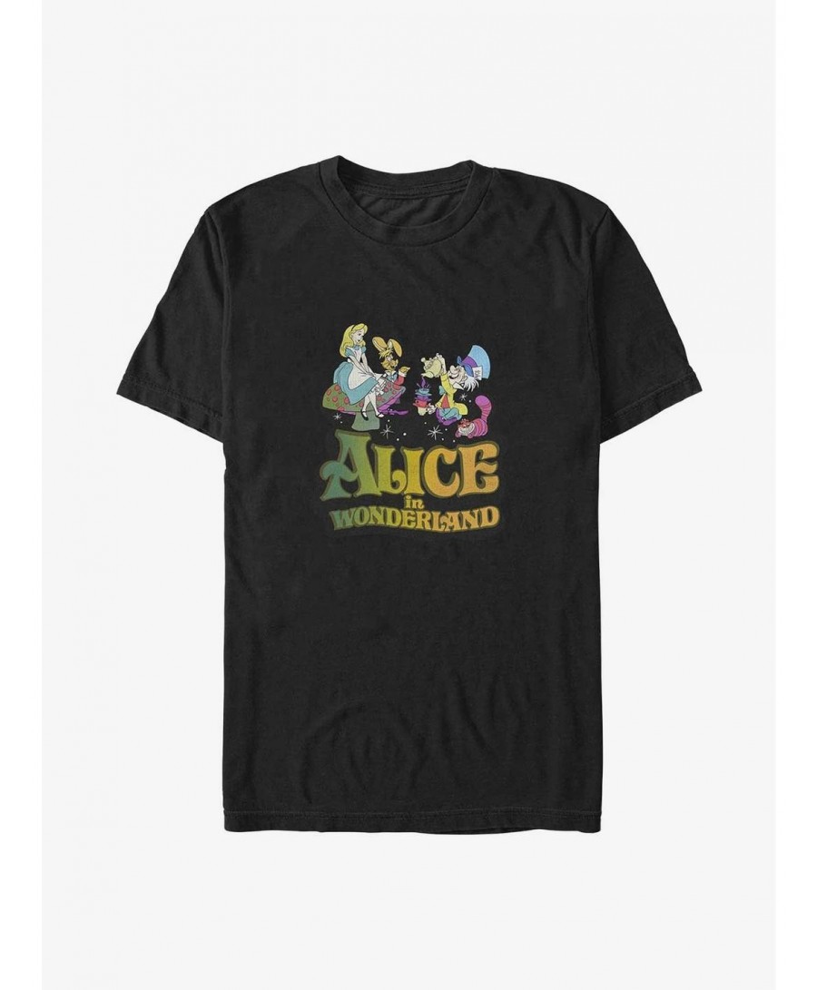 Exclusive Disney Alice in Wonderland Alice Trippy Logo Big & Tall T-Shirt $13.16 T-Shirts