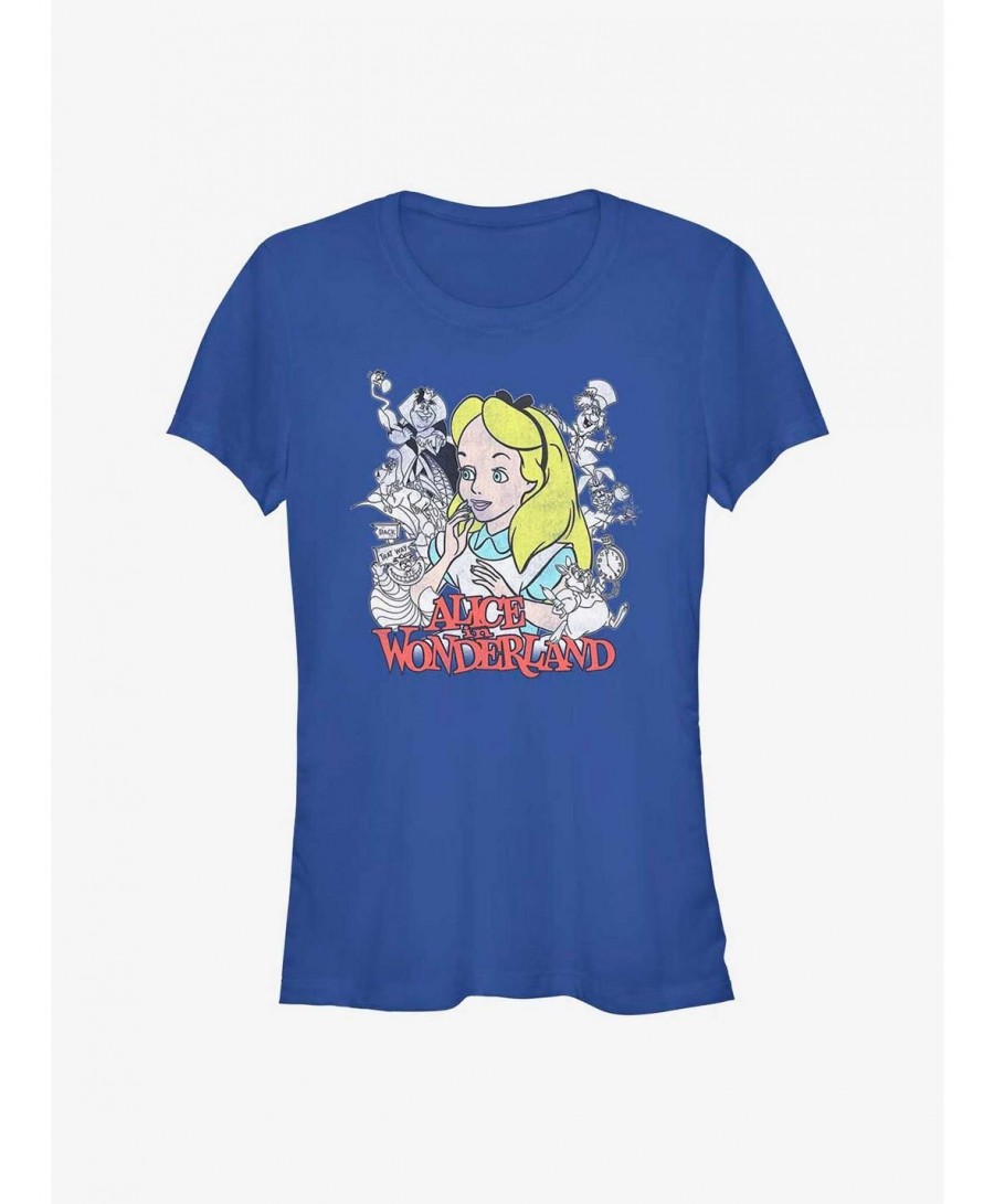 Big Sale Disney Alice in Wonderland Group Girls T-Shirt $8.22 T-Shirts