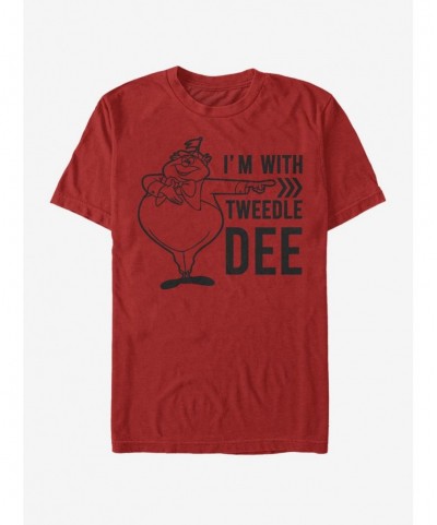 Absolute Discount Disney Alice In Wonderland I'm With Tweedle Dee T-Shirt $8.60 T-Shirts