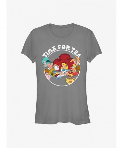 Absolute Discount Disney Alice In Wonderland Mad Hatter Tea Time Girls T-Shirt $12.20 T-Shirts