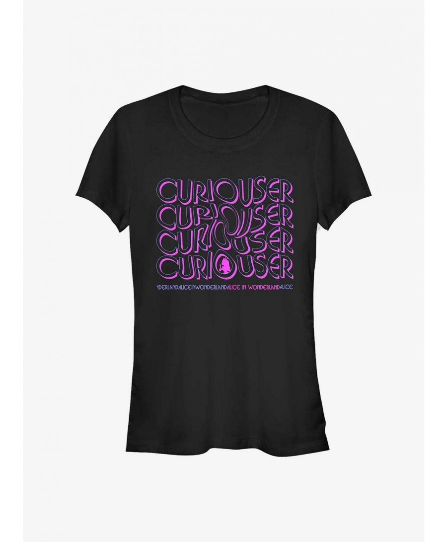 Pre-sale Discount Disney Alice In Wonderland Curiouser Swilr Girls T-Shirt $9.71 T-Shirts