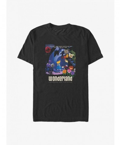 Exclusive Price Disney Alice in Wonderland Curiouser and Curiouser Poster Big & Tall T-Shirt $12.56 T-Shirts