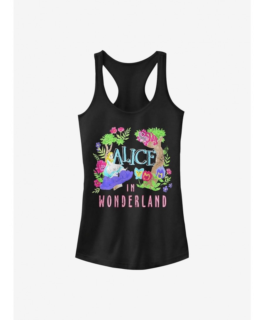 Exclusive Disney Alice In Wonderland Neon Alice Girls Tank $12.45 Tanks