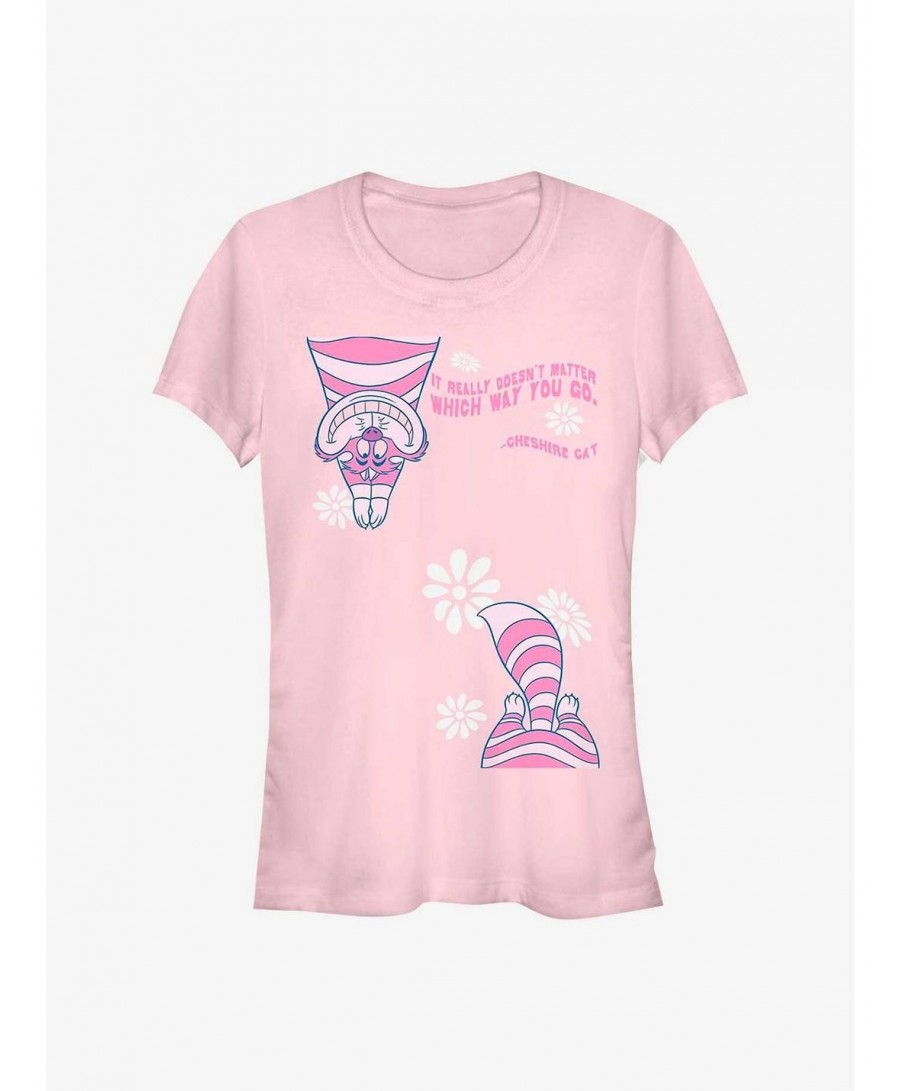 Low Price Disney Alice In Wonderland Cheshire Split Girls T-Shirt $9.96 T-Shirts