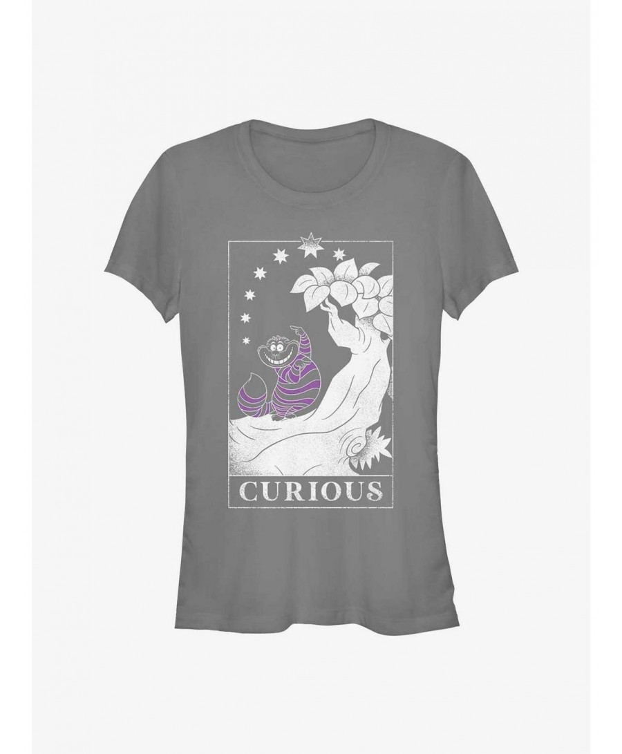 Exclusive Disney Alice In Wonderland Curious Cosmic Cheshire Girls T-Shirt $11.45 T-Shirts