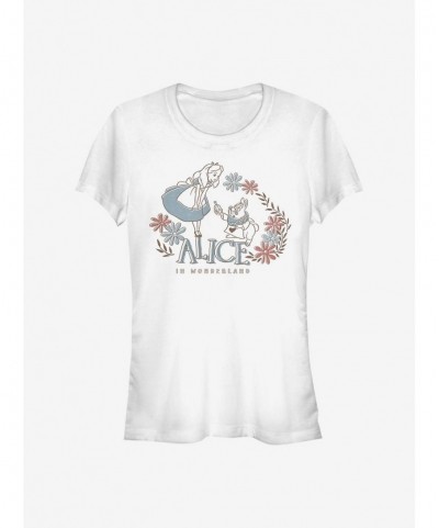 Trendy Disney Alice In Wonderland Alice And Rabbit Girls T-Shirt $9.71 T-Shirts