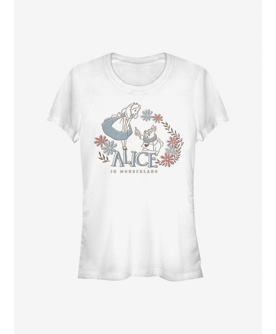 Trendy Disney Alice In Wonderland Alice And Rabbit Girls T-Shirt $9.71 T-Shirts