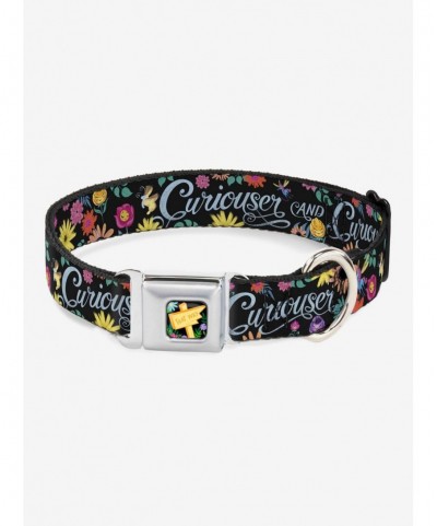 Huge Discount Disney Alice In Wonderland Curiouser And Curiouser Flowers Of Wonderland Seatbelt Buckle Dog Collar $7.47 Pet C...