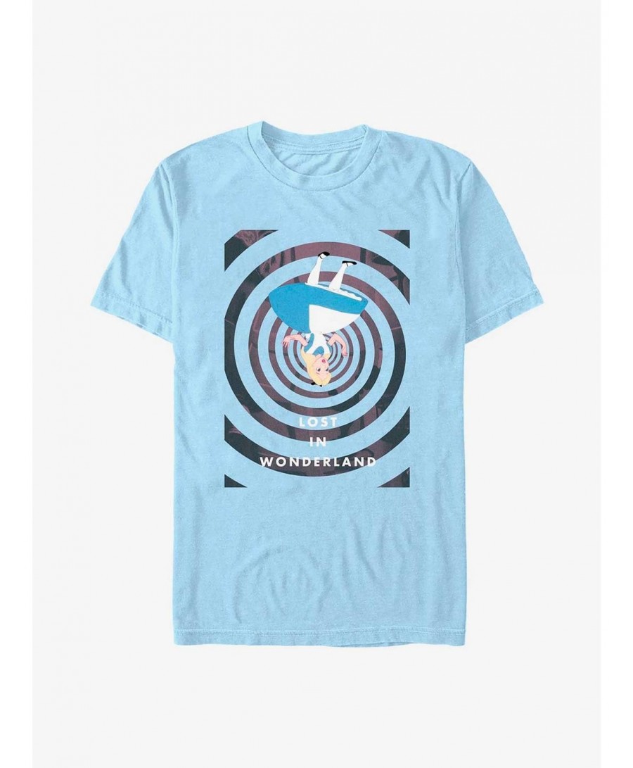 Flash Sale Disney Alice In Wonderland Spiral Fall T-Shirt $10.76 T-Shirts