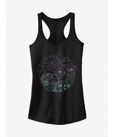 Discount Disney Alice In Wonderland Tea Time Line Girls Tank $10.96 Tanks