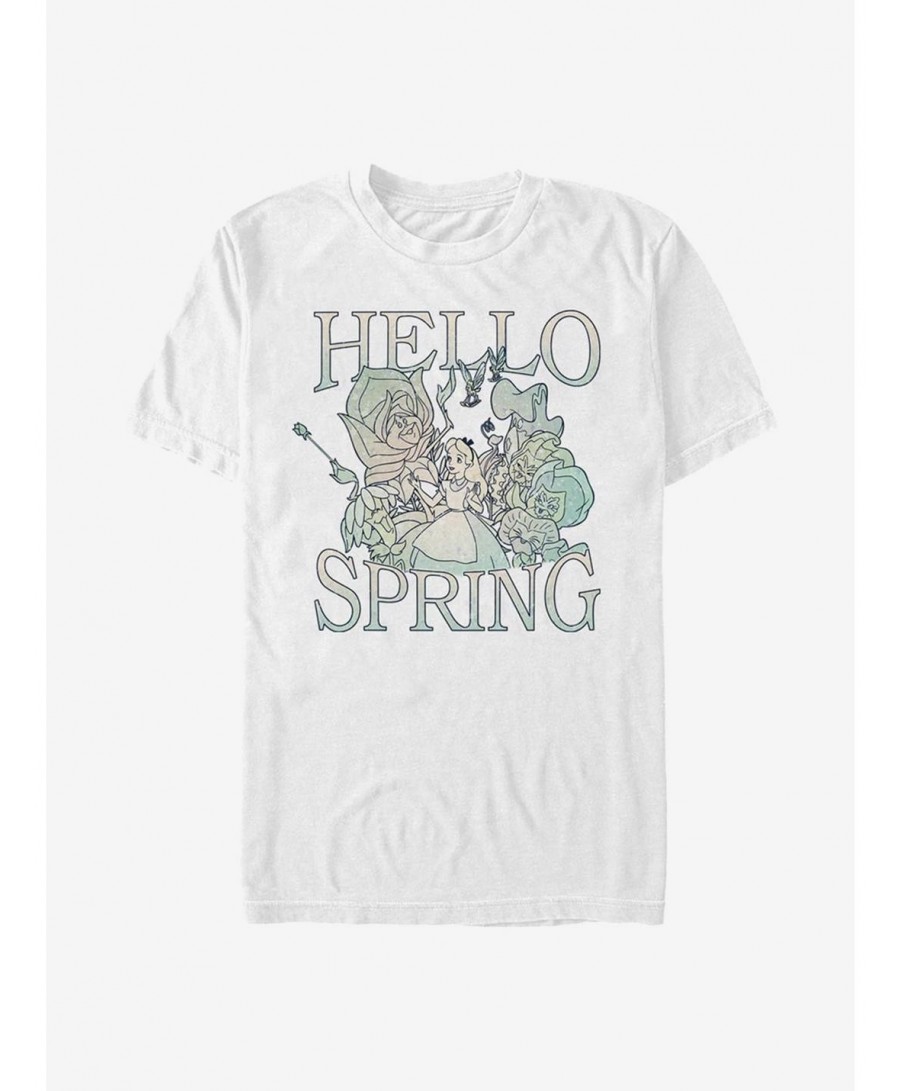 Fashion Disney Alice In Wonderland Spring Garden Alice T-Shirt $9.56 T-Shirts