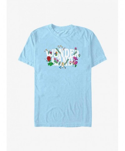 Absolute Discount Disney Alice In Wonderland Flower Garden Logo T-Shirt $8.84 T-Shirts