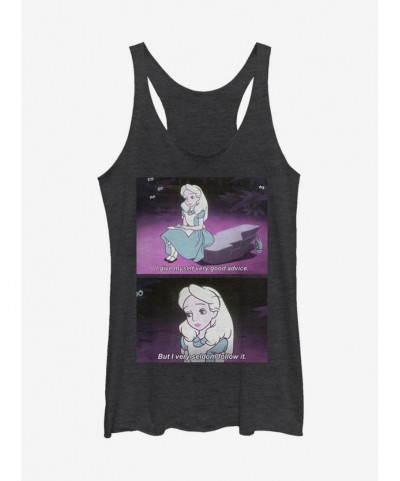 Bestselling Disney Alice In Wonderland Advice Meme Girls Tank $8.55 Tanks