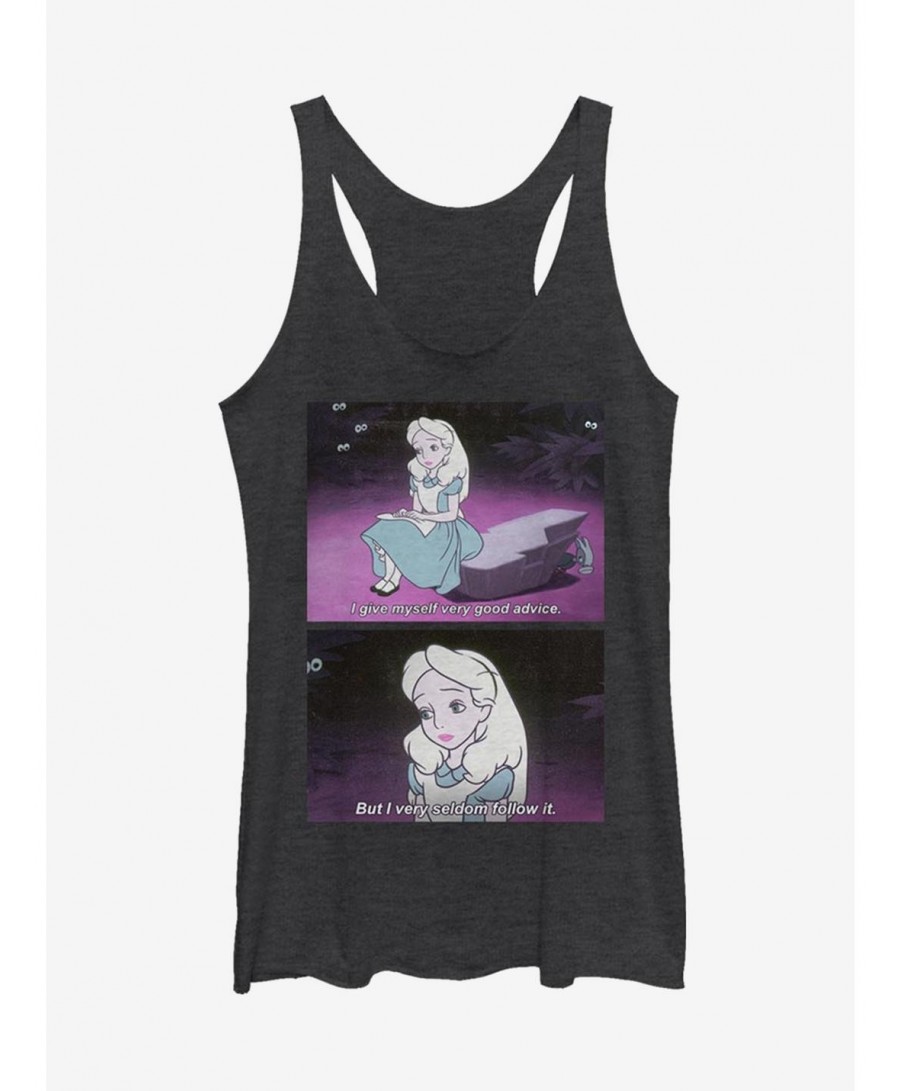 Bestselling Disney Alice In Wonderland Advice Meme Girls Tank $8.55 Tanks