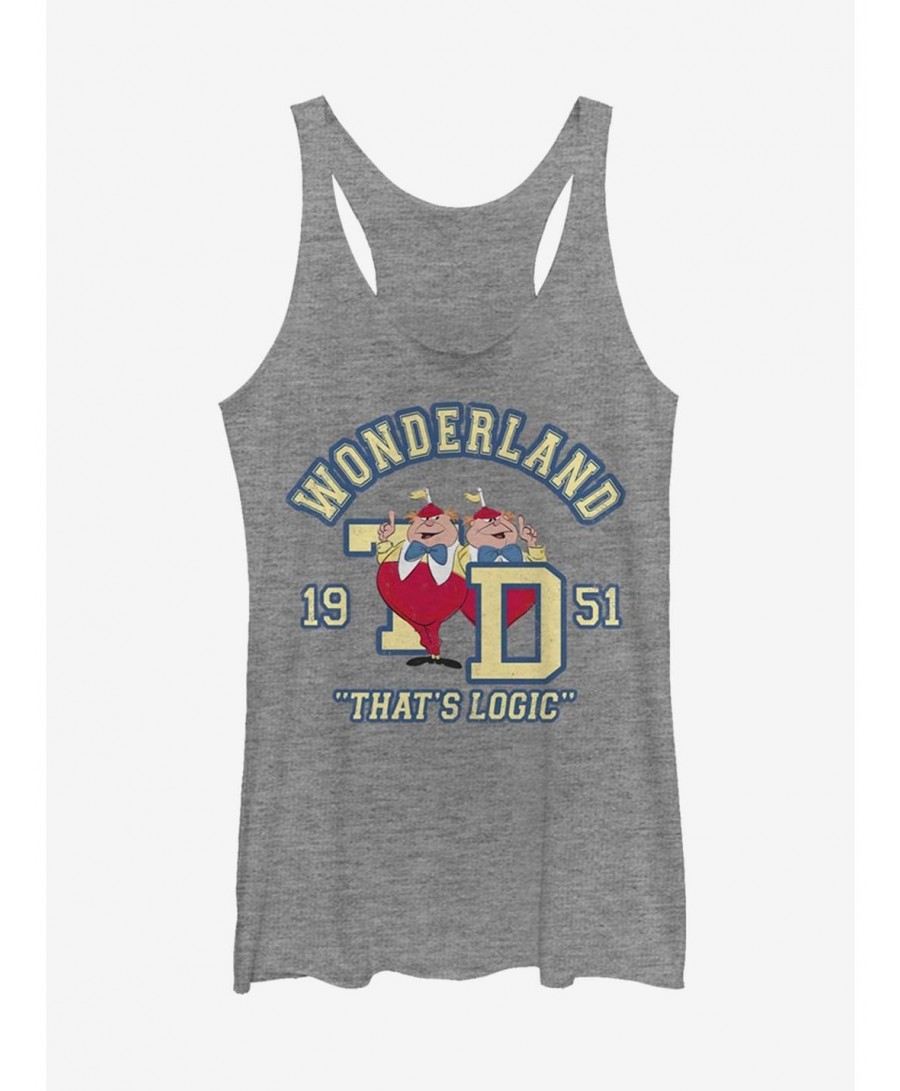 New Arrival Disney Alice In Wonderland Tweedle Collegiate Girls Tank $10.10 Tanks