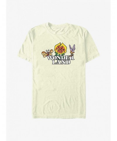 Flash Sale Disney Alice In Wonderland Flower Logo T-Shirt $9.80 T-Shirts