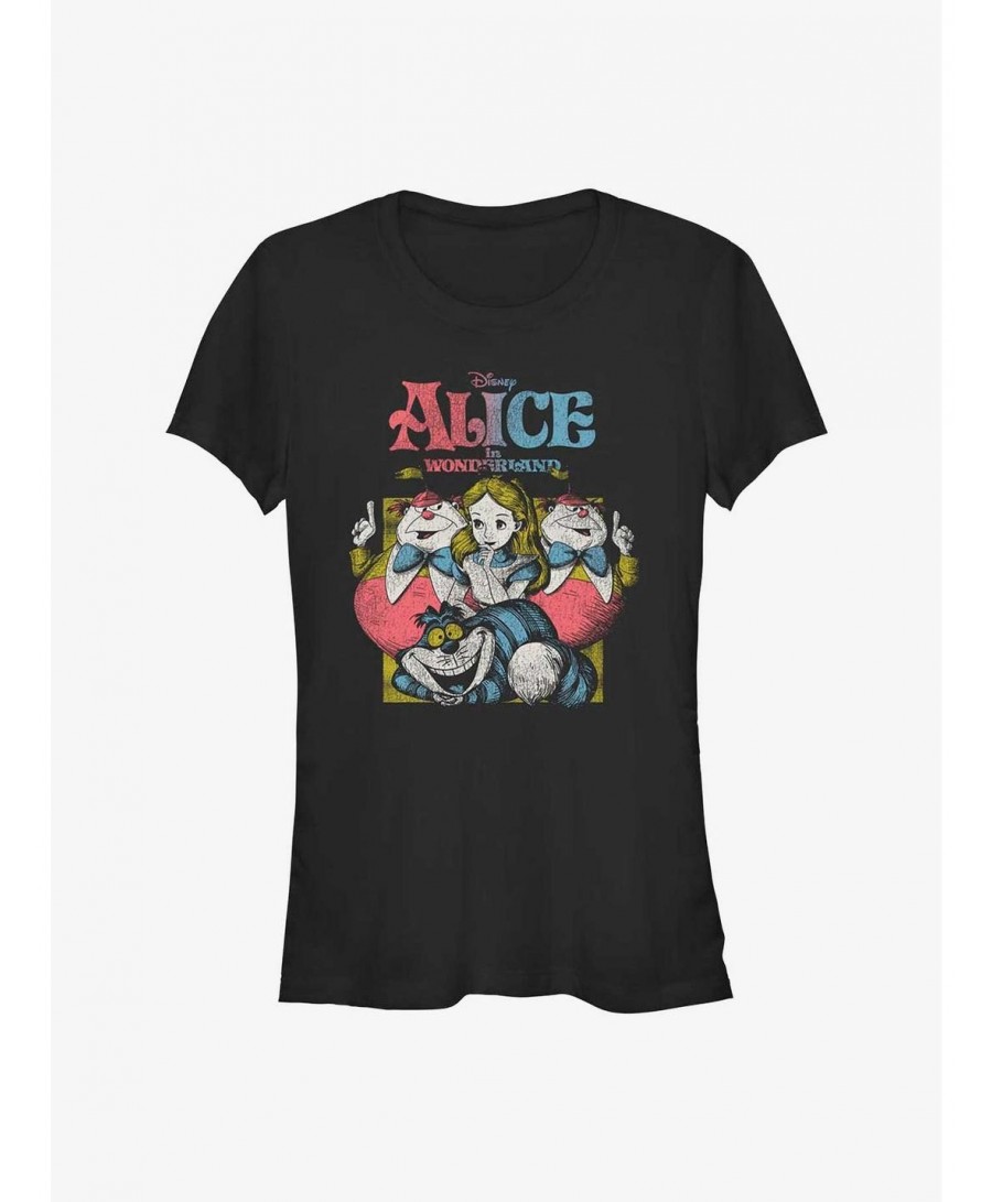 Low Price Disney Alice in Wonderland Vintage Alice Girls T-Shirt $9.96 T-Shirts