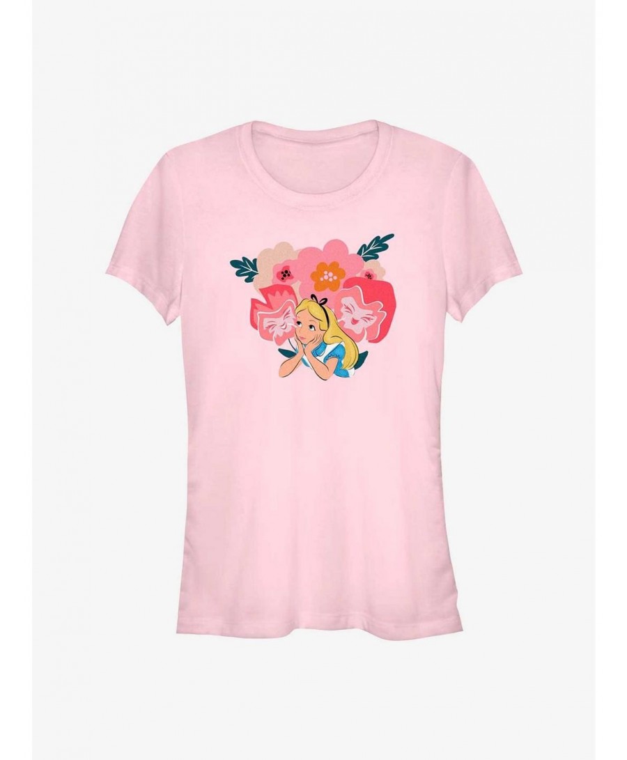 Limited-time Offer Disney Alice In Wonderland Talking Flowers Girls T-Shirt $7.97 T-Shirts