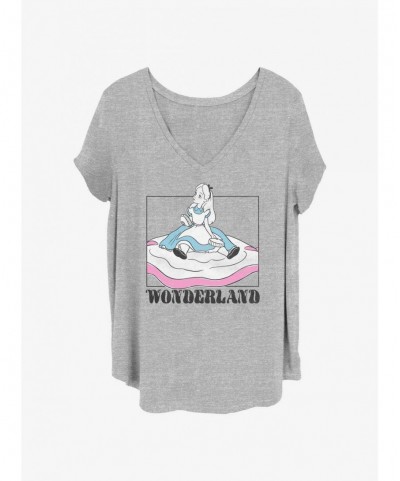 Flash Deal Disney Alice In Wonderland Soft Pop Wonderland Girls T-Shirt Plus Size $13.87 T-Shirts