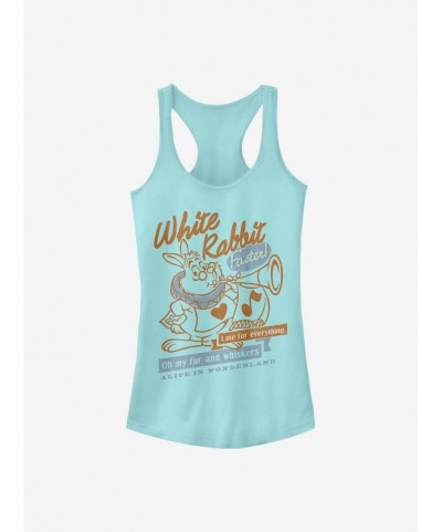 New Arrival Disney Alice In Wonderland Girls Tank Rabbit Girls Tank $9.71 Tanks