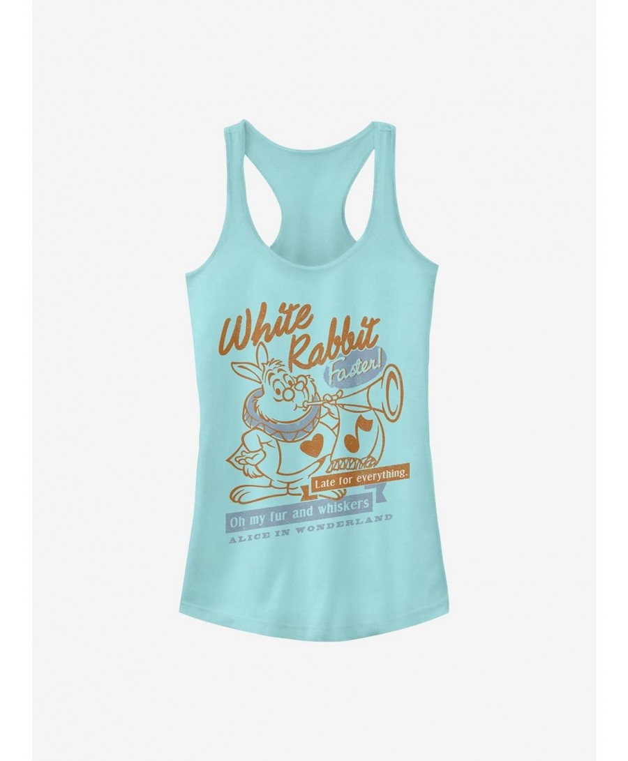 New Arrival Disney Alice In Wonderland Girls Tank Rabbit Girls Tank $9.71 Tanks