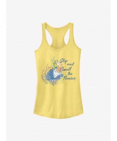 Discount Disney Alice In Wonderland Smell The Flowers Girls Tank $9.96 Tanks