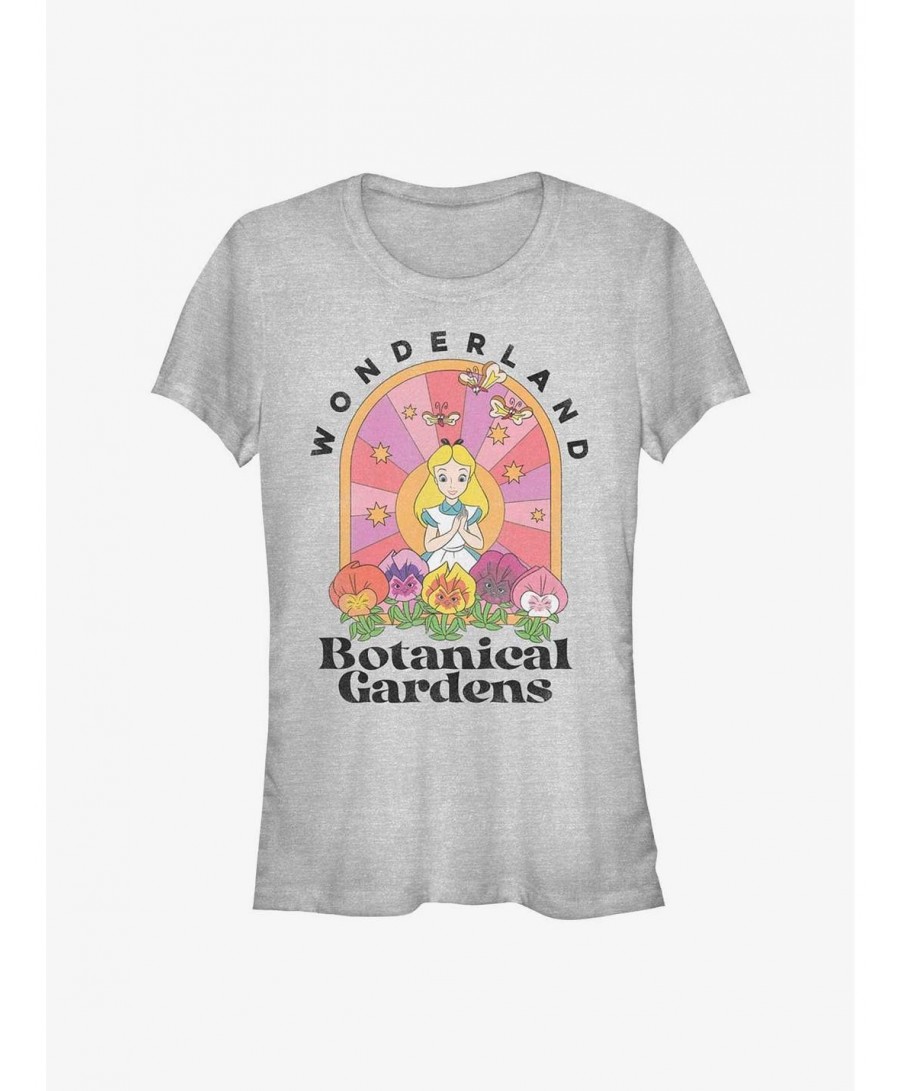 Bestselling Disney Alice In Wonderland Retro Botanical Garden Girls T-Shirt $9.71 T-Shirts