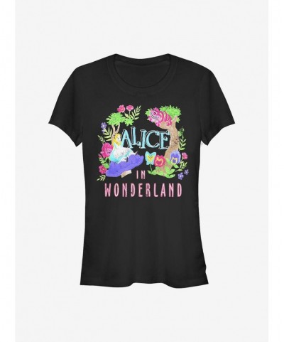 Best Deal Disney Alice In Wonderland Neon Alice Girls T-Shirt $8.22 T-Shirts