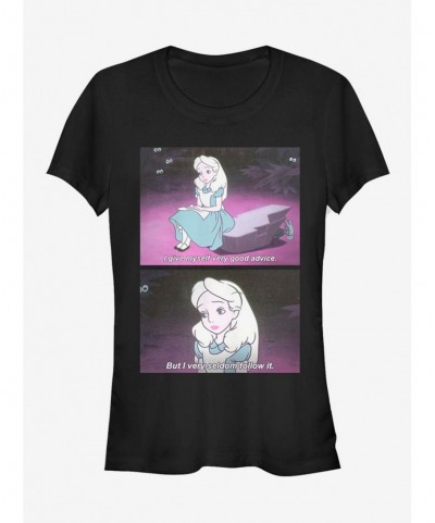 Seasonal Sale Disney Alice In Wonderland Advice Meme Girls T-Shirt $11.21 T-Shirts