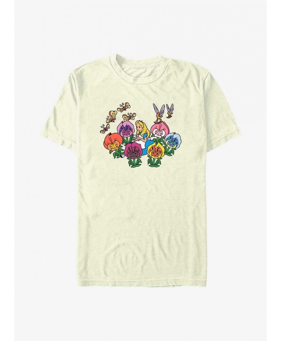 Discount Disney Alice In Wonderland Flowerland T-Shirt $9.80 T-Shirts