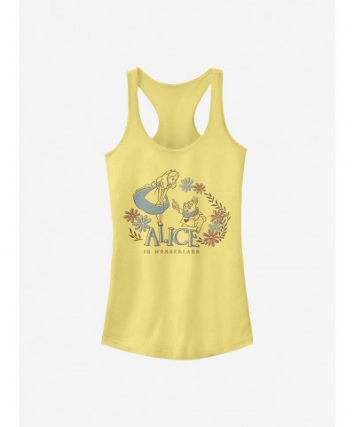 Value for Money Disney Alice In Wonderland Alice And Rabbit Girls Tank $8.47 Tanks