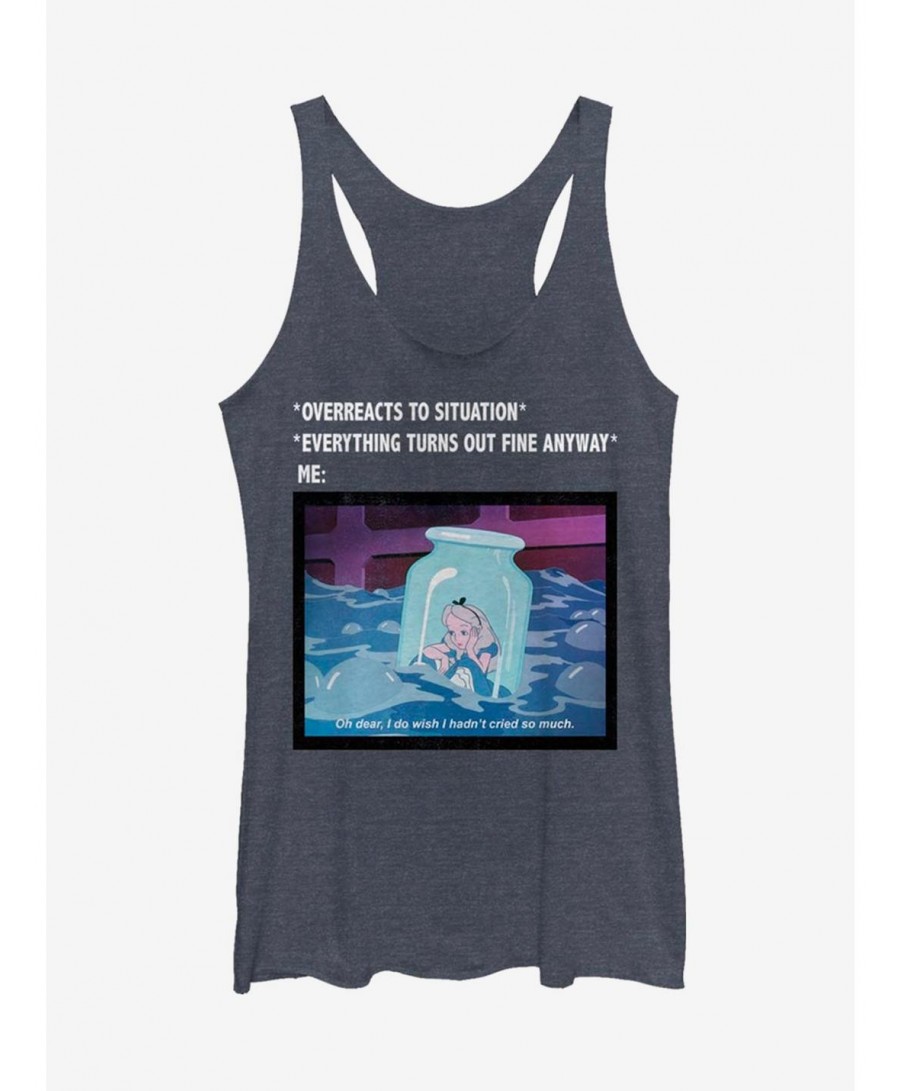 Discount Disney Alice In Wonderland Anxiety Meme Girls Tank $8.55 Tanks