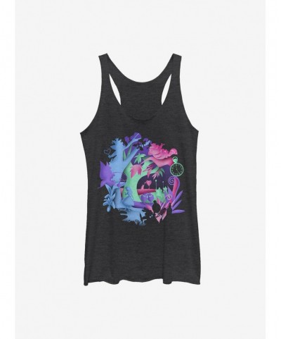 Absolute Discount Disney Alice In Wonderland Chaos Wonderland Girls Tank $12.43 Tanks