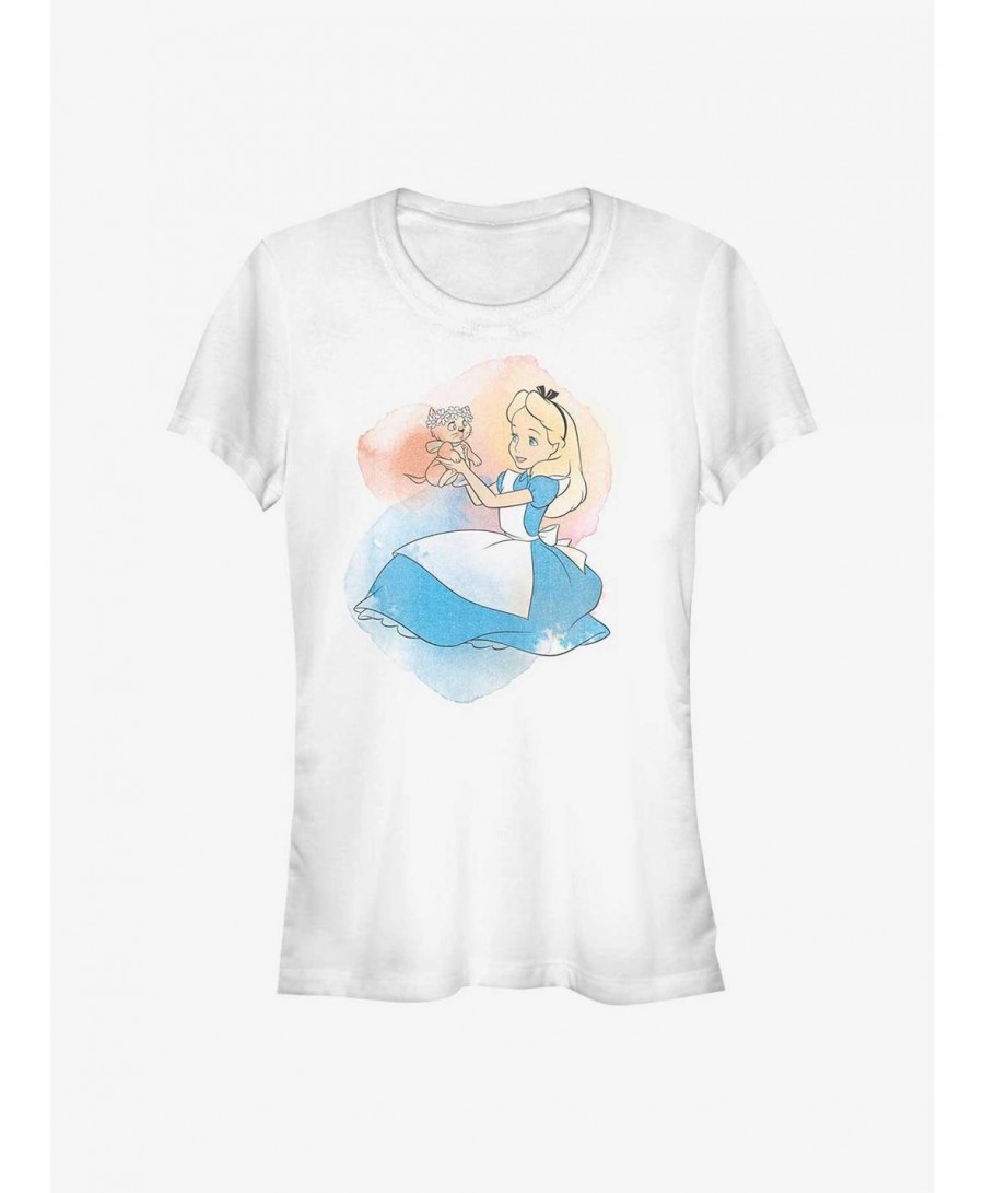 Cheap Sale Disney Alice In Wonderland Watercolors Girls T-Shirt $11.95 T-Shirts