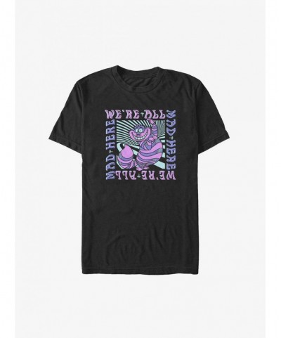 New Arrival Disney Alice In Wonderland Trippy Cheshire We're All Mad Big & Tall T-Shirt $9.27 T-Shirts