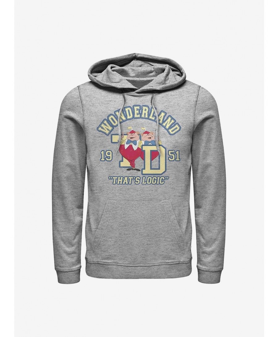 Trendy Disney Alice In Wonderland Tweedle Collegiate Hoodie $22.00 Hoodies