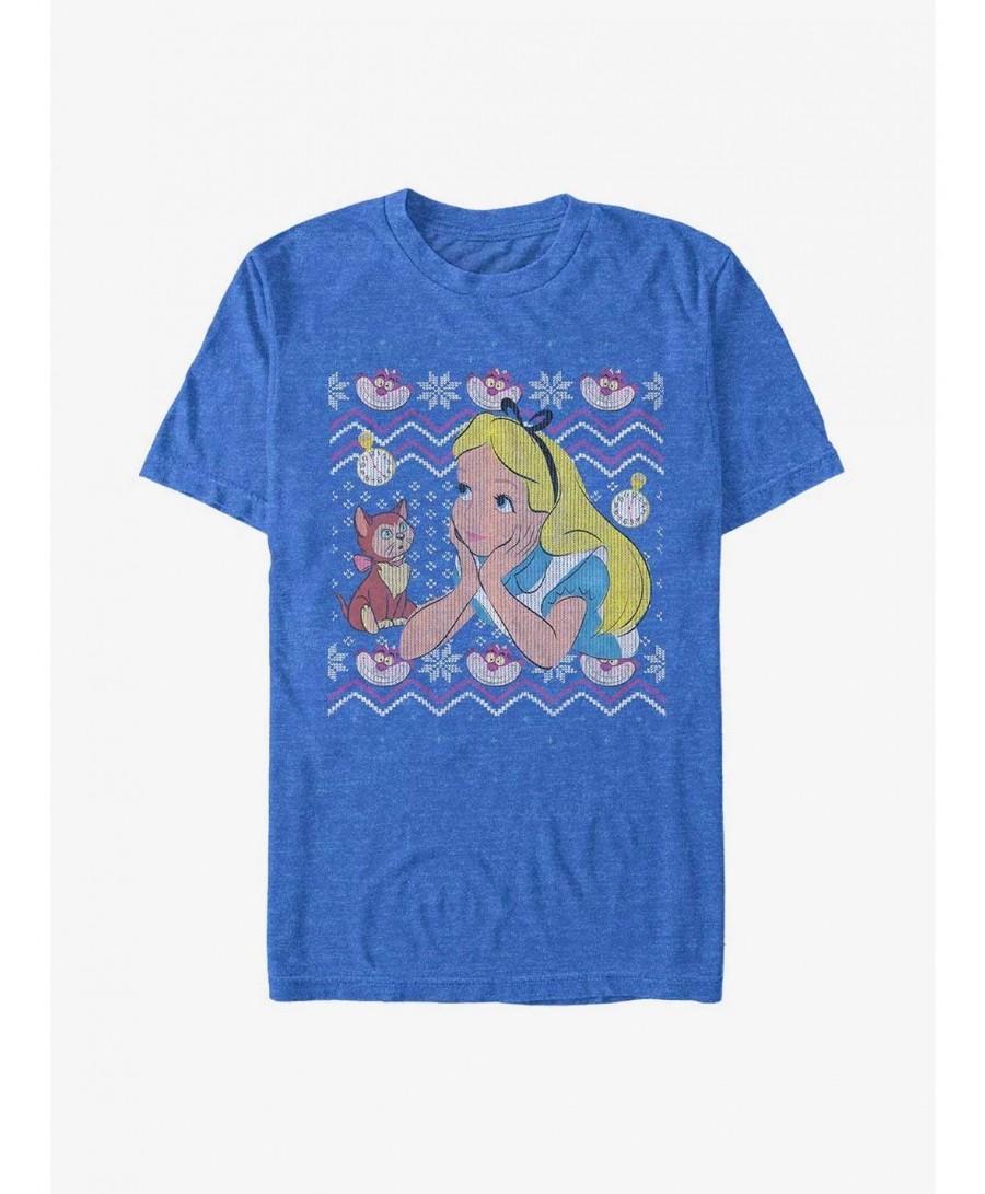 Huge Discount Disney Alice In Wonderland Ugly Sweater T-Shirt $8.60 T-Shirts