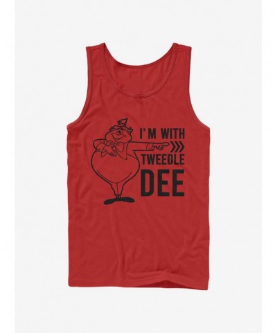 Hot Sale Disney Alice In Wonderland I'm With Tweedle Dee Tank $7.47 Tanks