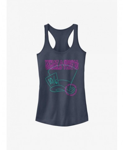 Discount Sale Disney Alice In Wonderland What A Small World This Is Girls Tank $11.45 Tanks